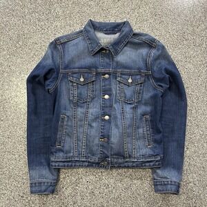 Gap 1969 Denim Jean Jacket Womens M Medium Wash Stretch Trucker